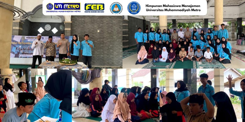 HIMAMAEN FEB UM Metro Peringati Milad ke-XI dengan kegiatan Bakti Sosial 
